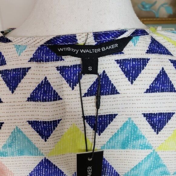 NEW W118 Walter Baker Triangles Kiki Kimono womens S Lightweight Cardigan Shell - Picture 7 of 9